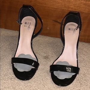 Mix No. 6 Black Strappy Heels